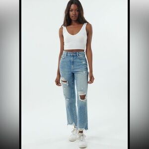 Garage denim high rise crop jeans